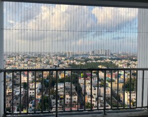 SS Invisible Grills in Chennai. Installation done by GSA Enterprises