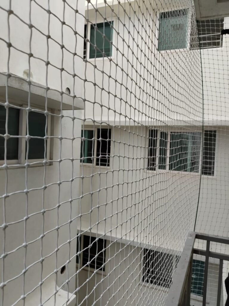 Pigeon net for window in Chennai done by GSA Enterprises