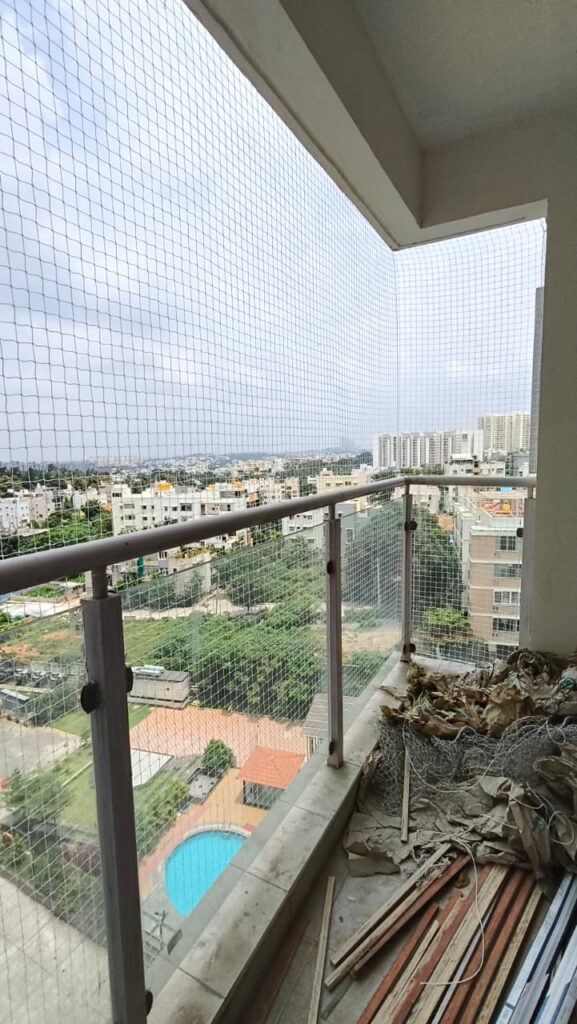 Balcony safety Nets in Chennai done by GSA Enterprises
