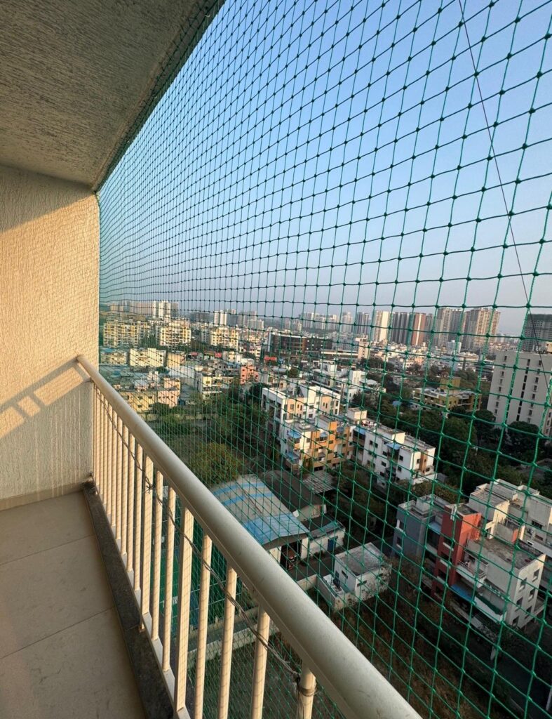Balcony Safety Nets Installation in Coimbatore by GSA Enterprises for Child and Pet and Monkey Protection