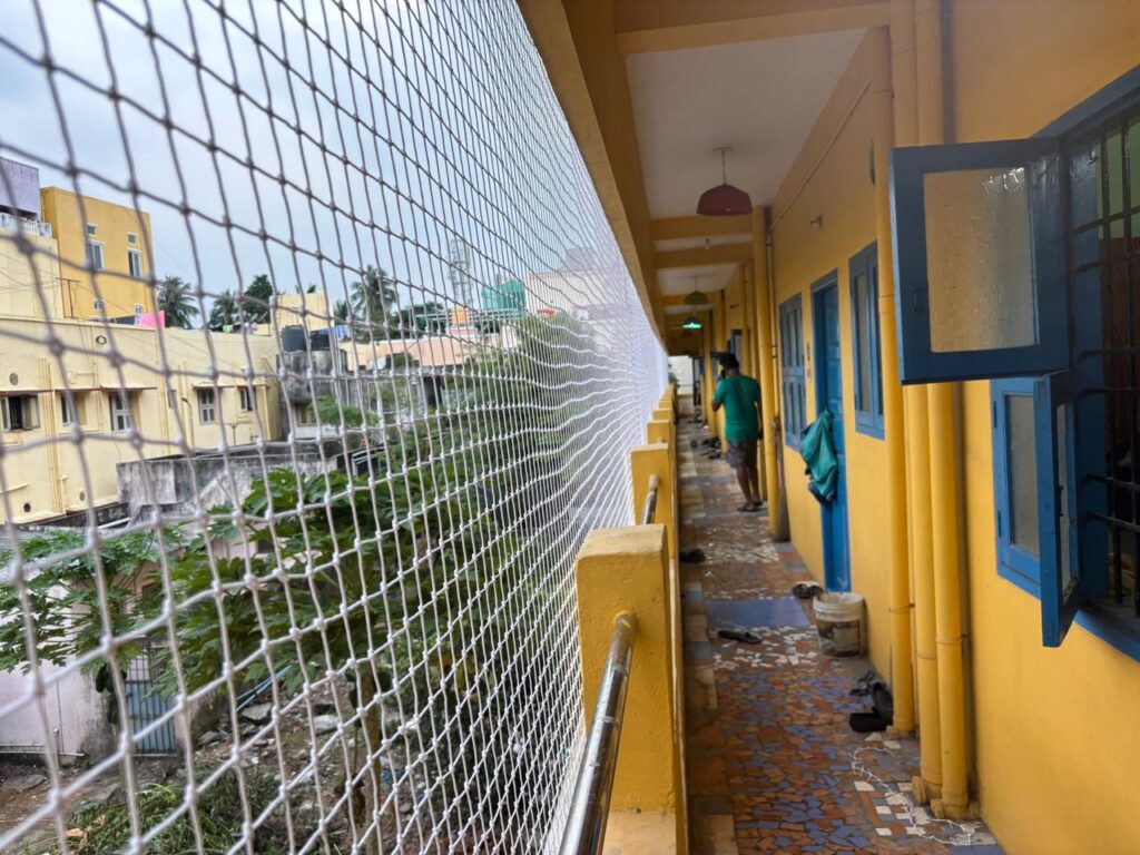 Balcony Safety Nets in Chennai done by GSA Enterprises