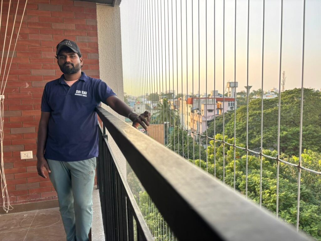 Professional Invisible Grill Installation Services in Madurai by GSA Enterprises
