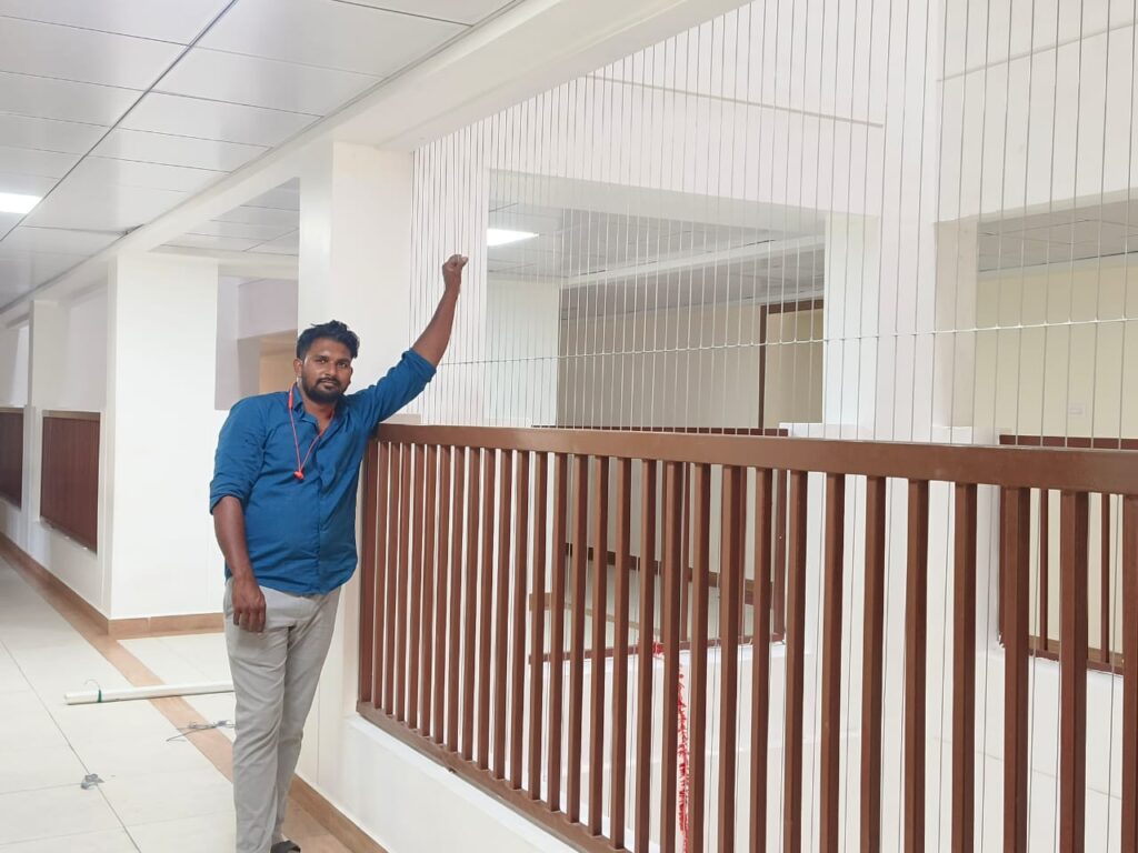 Invisible grill in Madurai, installed by GSA Enterprises