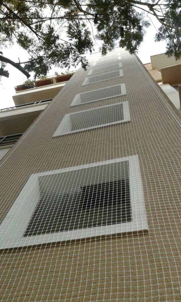 Duct Aera Safety Nets Installation in Madurai by GSA Enterprises for Balconies and windows