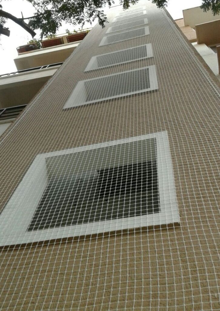 Duct Area Safety Nets in Chennai by GSA Enterprises for Balconies and windows