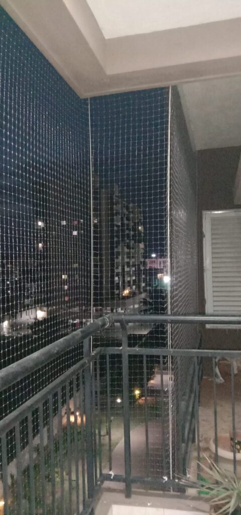 Bird safety nets installation in Chennai and balcony safety nets in Tamil Nadu done by GSA Enterprises