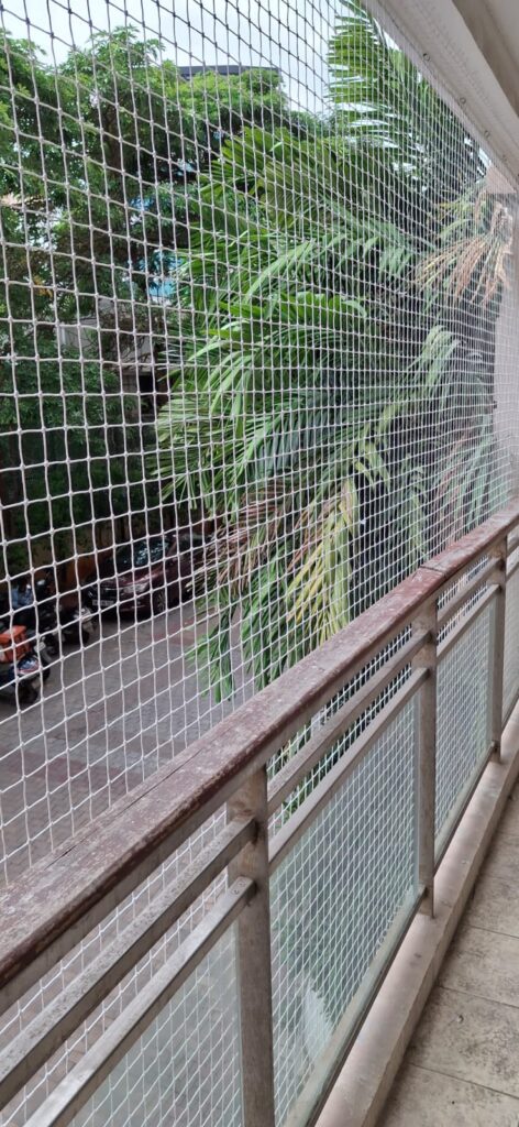Balcony safety nets installation in Coimbatore by GSA Enterprises