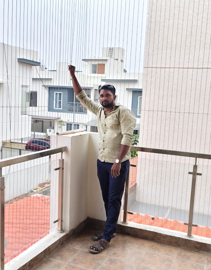 Invisible grill for window in Coimbatore provided by GSA Enterprises, Chennai